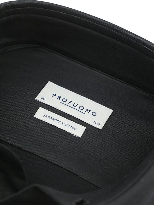 Profuomo Japanese Knitted Overhemd Antraciet Product / Detail