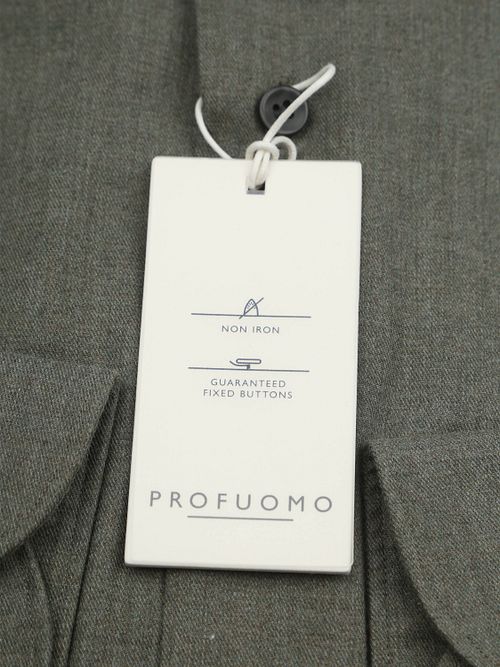 Profuomo Overhemd Peached Twill Flanel Groen Product / Detail