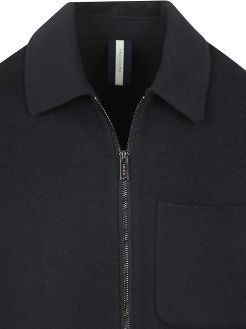 Profuomo Overshirt Woolblend Navy Product / Detail