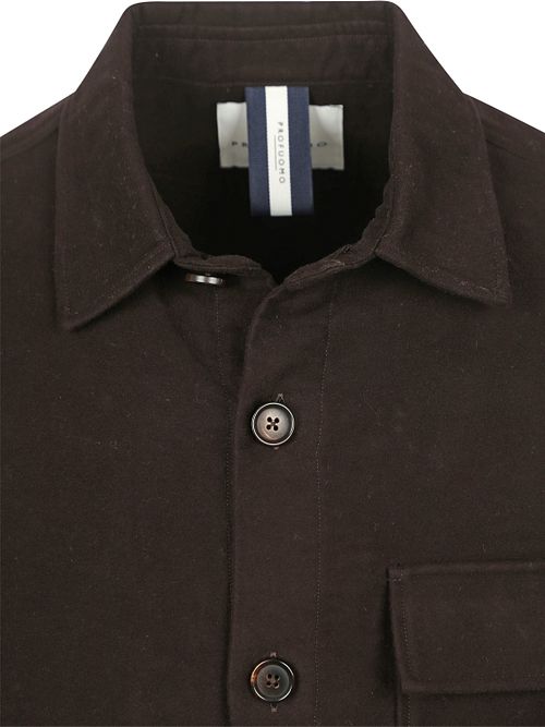 Profuomo Overshirt z moleskinu w kolorze ciemnobrązowym Product / Detail