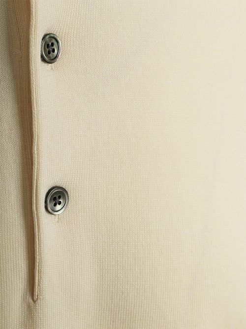 Profuomo Stickad Polo Ecru Product / Detail