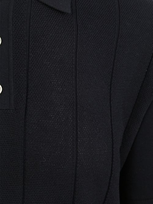 Profuomo Polo Drop Needle Structure Marinblå Product / Detail