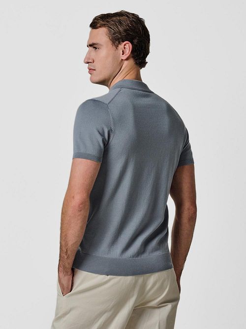 Profuomo Polo Luxury Basic Blå Model / Achterkant
