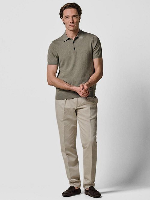 Profuomo Polo Luxury Basic Grønn Model / Voorkant