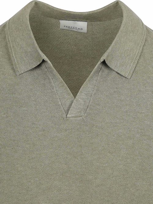 Profuomo Polo Shirt Riva Luxury Structure Green Product / Detail