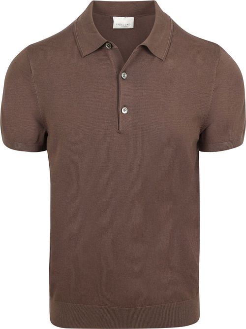 Profuomo Poloshirt Luxury Basic Bruin Product