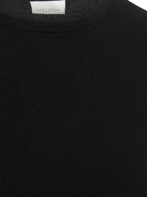 Profuomo Pull-over Laine Merinos Noir Product / Detail