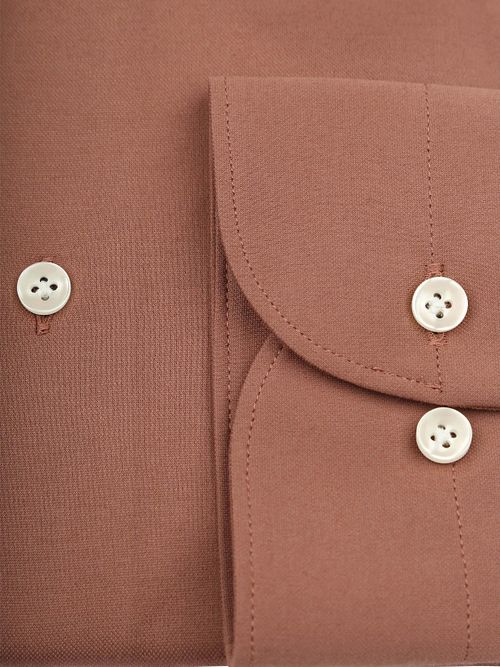 Profuomo Japanese Knitted Shirt Red Clay Product / Detail