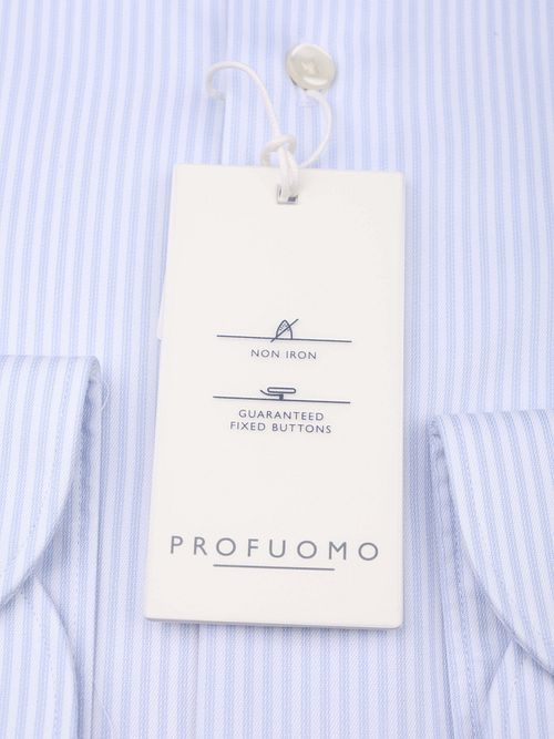 Profuomo Twill Shirt Stripes Light Blue Product / Detail