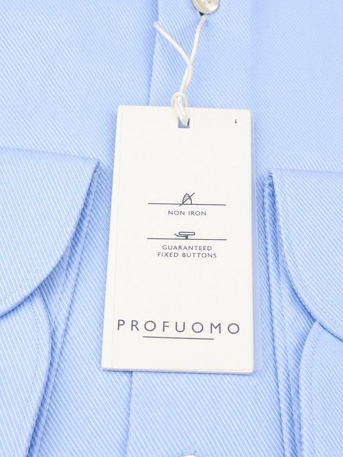 Profuomo Heavy Twill Skjorta Ljusblå