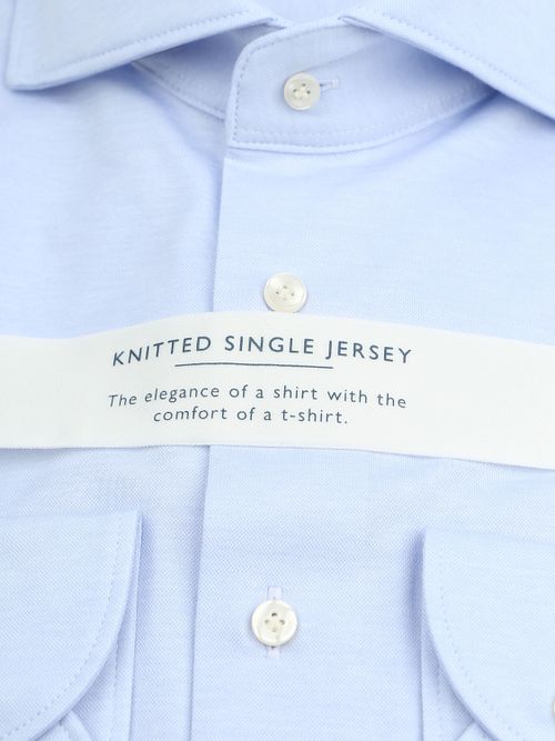 Profuomo Stickat Skjorta Ljusblå Product / Detail