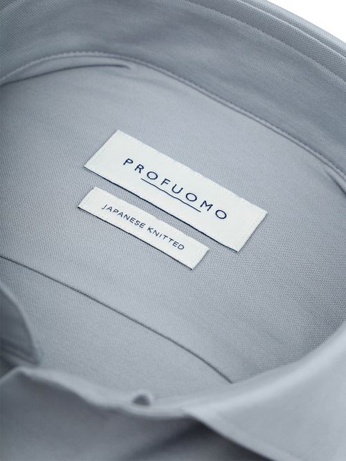 Profuomo Japanskt Stickad Skjorta Ljusblå Product / Detail