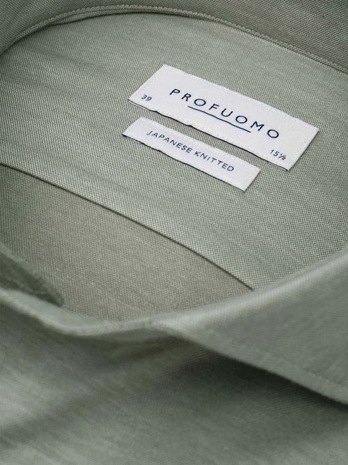Profuomo Japansk Strikket Skjorte Melange Grøn Product / Detail