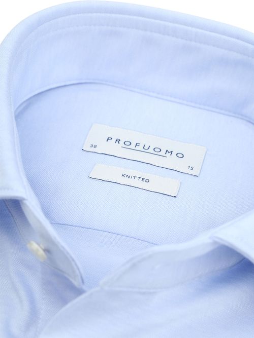 Profuomo Strikket Skjorte Lyseblå Product / Detail