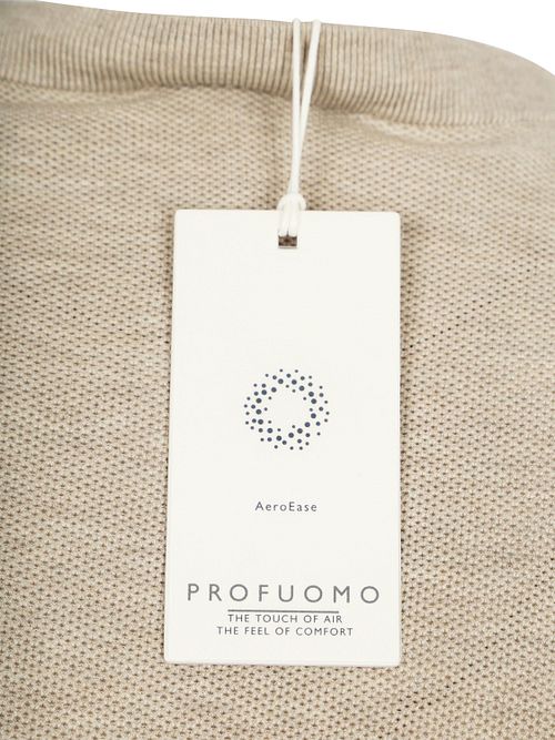 Profuomo Tröja Struktur Beige