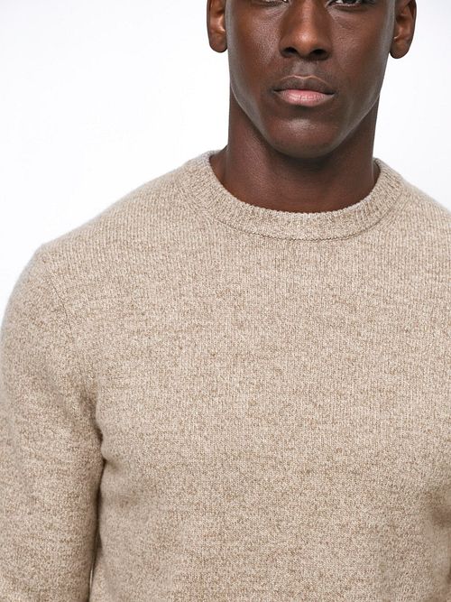 Profuomo Pullover Wol Blend Sand Model / Detail