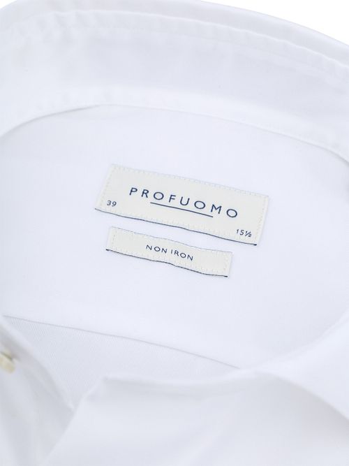 Profuomo Twill Skjorte Med Ekstra Lange Ermer Hvit Product / Detail