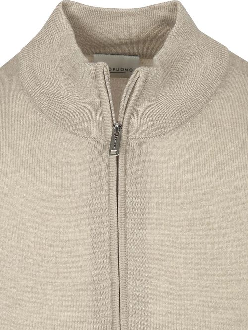 Profuomo Vest Merinowol Beige Product / Detail