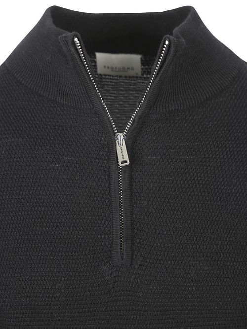 Pullover Profuomo half zip strutturato navy Product / Detail