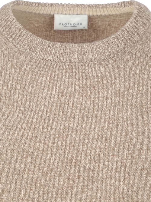 Pullover Profuomo in misto lana color sabbia Product / Detail