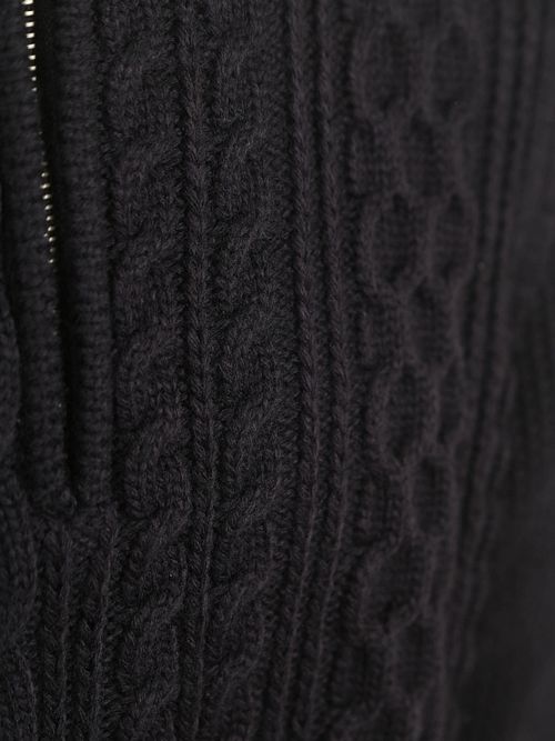 Pullover Superdry Jacob Cable con mezza zip blu navy Product / Detail