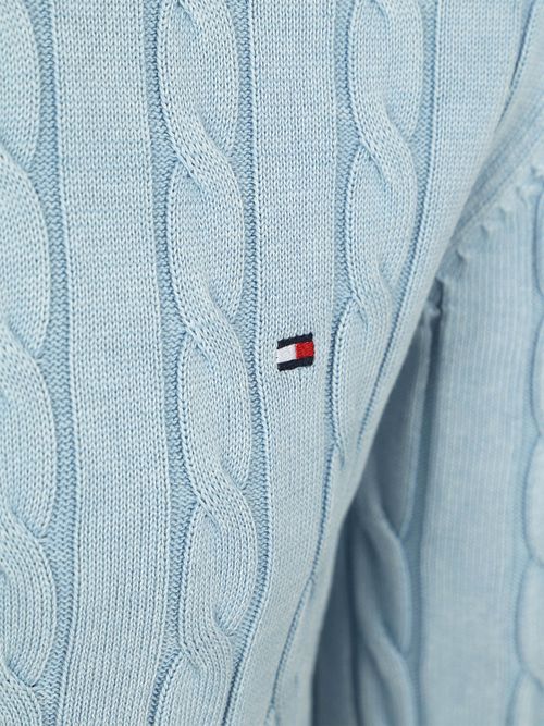 Pullover Tommy Hilfiger a trecce azzurro chiaro Product / Detail
