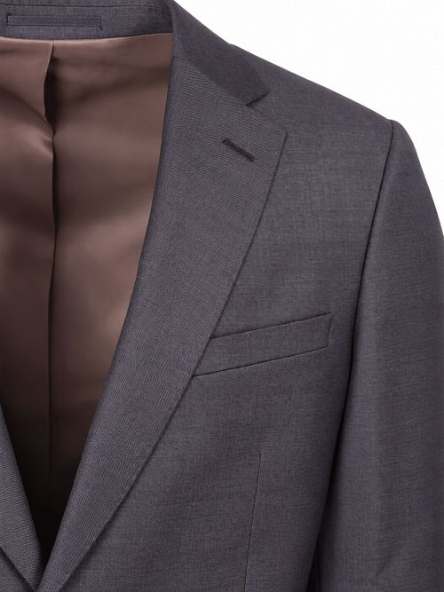 Suitable Sharkskin Suit Wool Aubergine