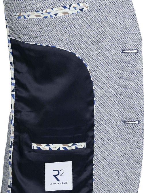 R2 Amsterdam Blazer Maille Bleu Product / Detail