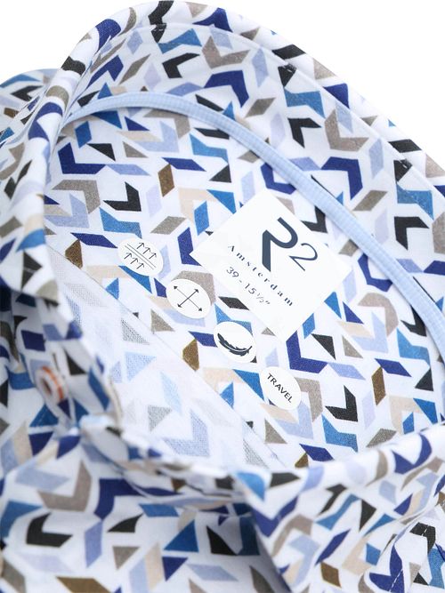 R2 Amsterdam Camisa Elegante Sorona Print Multicolor Product / Detail