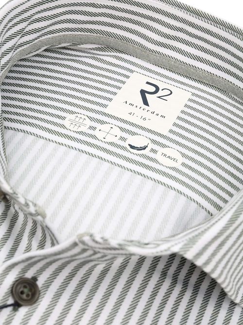 R2 Chemise Knitted Sorona Rayure verte