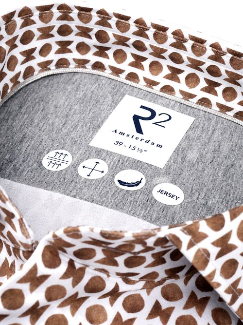 R2 Hem Single Jersey Print Taupe