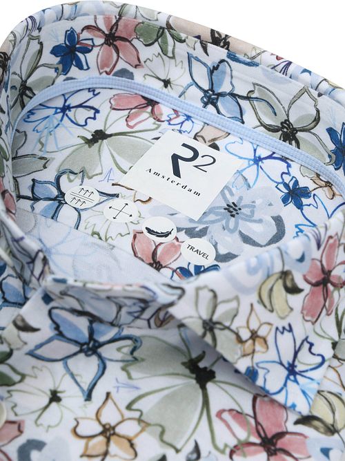 Koszula R2 Amsterdam Sorona z kwiatowym nadrukiem, wielokolorowa Product / Detail