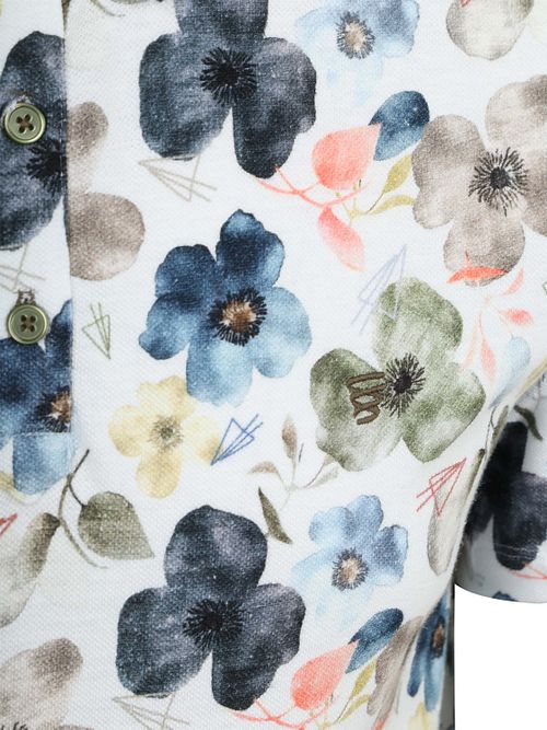 R2 Amsterdam Polo Print Flerfarvet Product / Detail