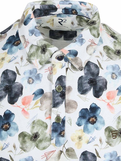 R2 Amsterdam Polo Print Multicolor Product / Detail