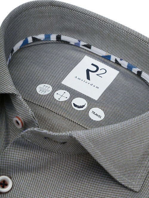 R2 Skjorte Teknisk Strikket Dobby Grøn Product / Detail