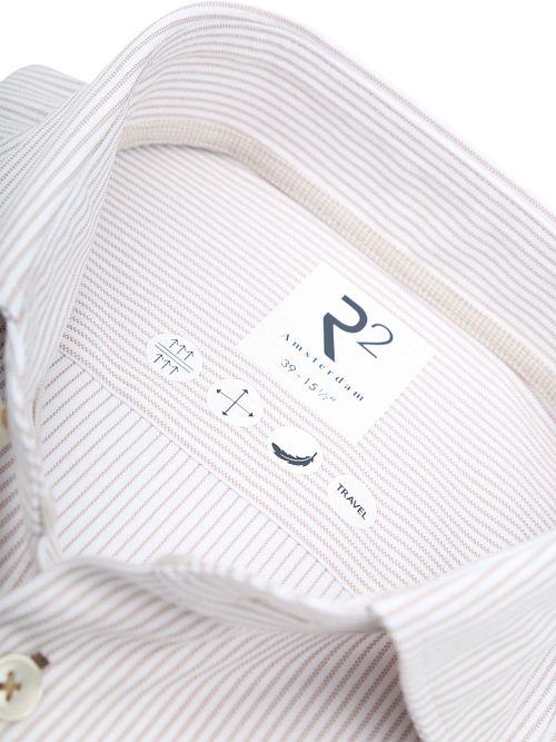 R2 Skjorte Strikket Stripes Beige Product / Detail