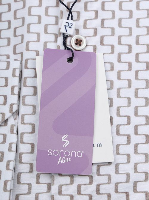 R2 Skjorta Sorona Tryck Beige Product / Detail