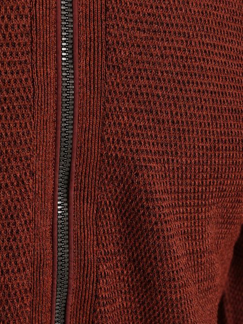 CASAMODA Cardigan Zip Structure Brique Product / Detail