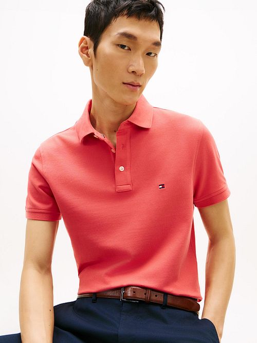 Tommy Hilfiger 1985 Polo Shirt Vintage Red Model / Detail