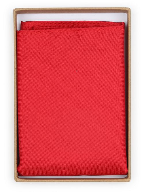 Suitable Silk Pocket Square Red