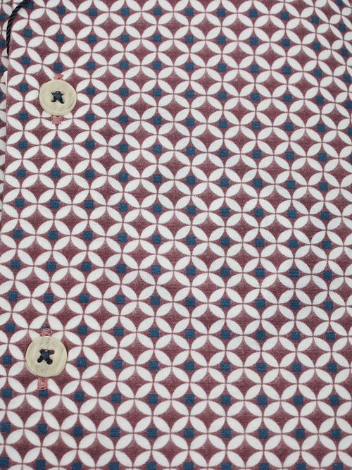 R2 Shirt Knitted Sorona Print Mauve