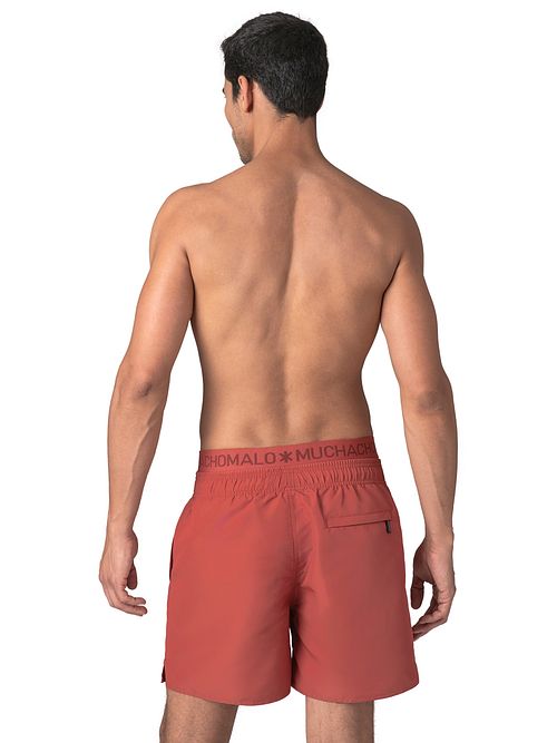 Muchachomalo Solid Zwembroek Rood Model / Achterkant