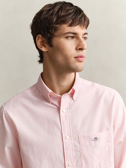 Gant Banker Camicia Righe Pink Model / Voorkant