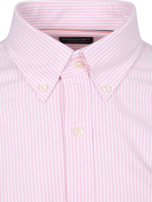 Steppin' Out Skjorte Oxford Stripes Rosa Product / Detail