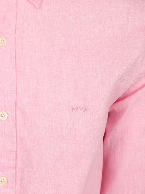 McGregor Overhemd Cotton Linen Roze Product / Detail