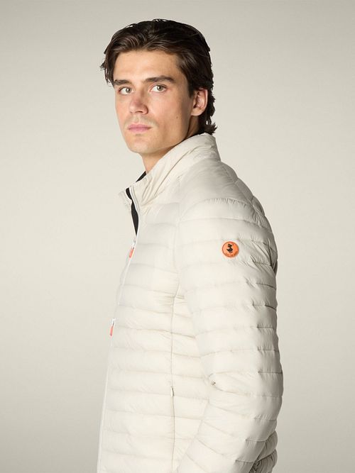 Save The Duck Jacket Alex Light Beige Model / Zijkant
