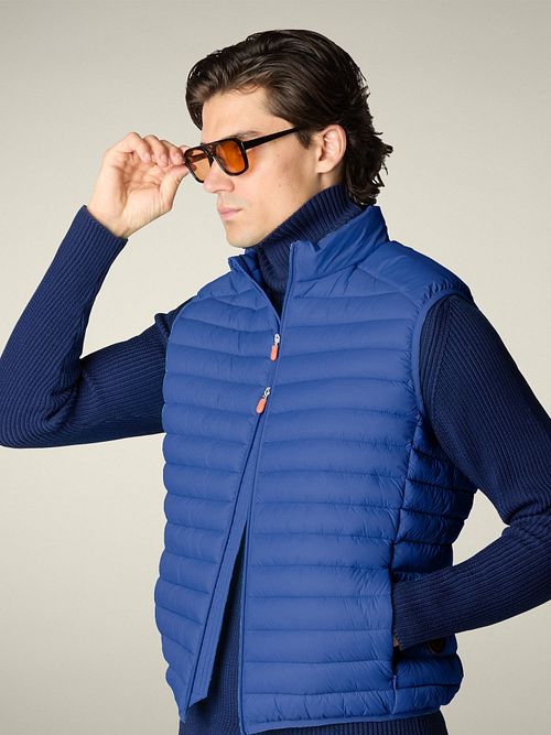 Save The Duck Bodywarmer Adam Blue Model / Zijkant