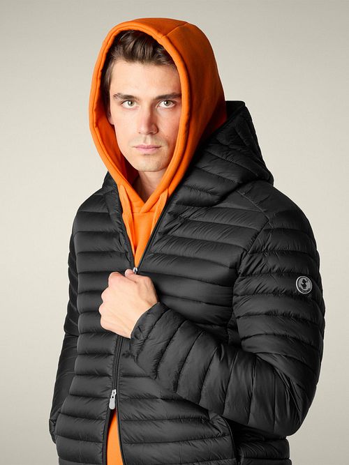 Save The Duck Jacket Donald Black Model / Zijkant