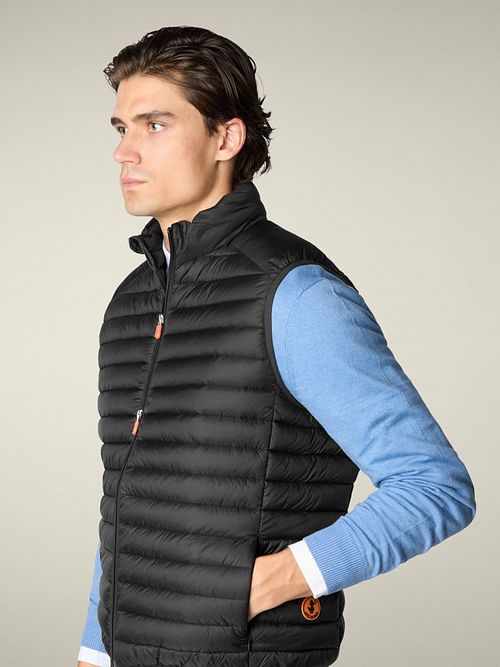 Save The Duck Bodywarmer Adam Zwart Model / Zijkant