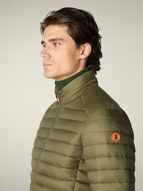 Save The Duck Jacke Alex Oliv Grün Model / Zijkant